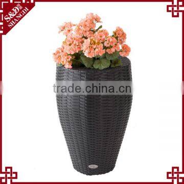 Rattan Garden Plant Pot Waterproof outdoor oval planter flower pots