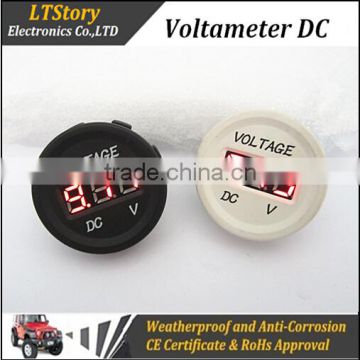 White Car Marine truck bus Auto DC Voltmeter Voltage Gauge Tester Volt Meter