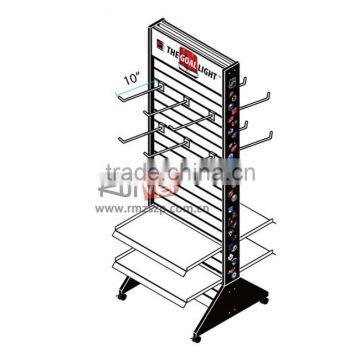 Flooring Portable Metal Supermarket Display Stand Slatwall Display photo-6