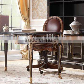British Retro Design Home Office Furniture, Replica Office Table With Arm Chair, Vintage Hand Painting Wooden Writing Desk photo-3