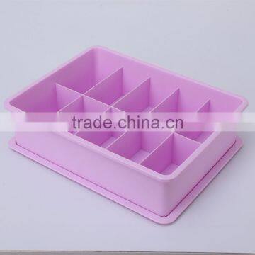 Stackable Plastic Underware Storage Box Clothes Drawer Organizers With Divided Cells