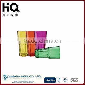 Wholesale drinking water glass with spray colors