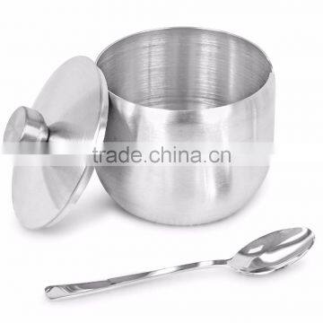 Stainless Steel Condiment Set Seasoning Containers With Stand and Spoons photo-6