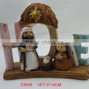 Polyresin 3d Baby Jesus Birth Craft Holy Family Figurines photo-5