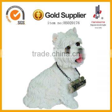 10 Inch Lifelike Animal Dog Sculpture Home Decoration Swizerland Rescue Dog Resinic Craft photo-6