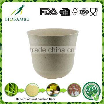 Factory hot sale indoor bamboo fiber garden flower pot