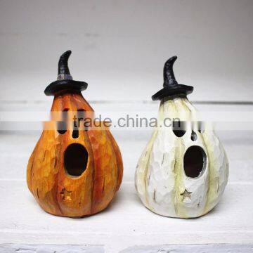 Custom Halloween Table Decoration Witch Pumpkin Statue photo-3