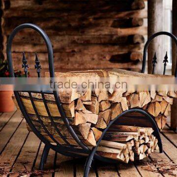 wrought iron wood holder