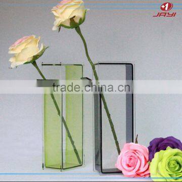 Hot Sale Wholesale Acrylic Clear Green and Black Tall Glass Vases
