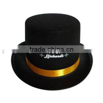 2017 New Products Custom Vintage Black Wool Felt Slash Bowler Top Fashion Hat Body With Private Logo for Gentlemen Made in China photo-2