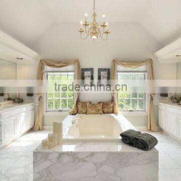 Discount wall designs natural stone white marble tile for living room