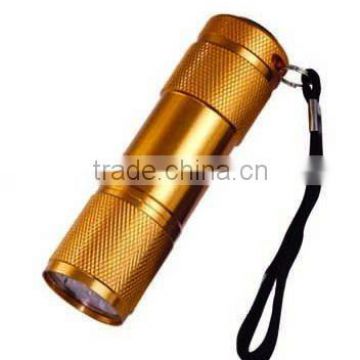 9LED Aluminium mini led torch