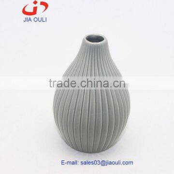 2016 hot sale grey small ceramic flower vase