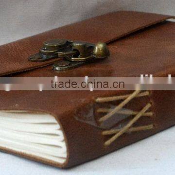 Handmade Vintage Brown Soft Leather Journal With Clasp photo-3