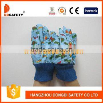 DDSAFETY Cotton Kid Gardening Gloves Knit Wrist Working Safety Gloves