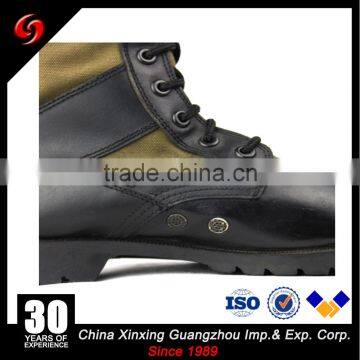 Genuine Leather and Woodland Polyester Oxford Military Boots photo-4