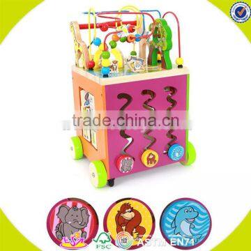 Wholesale Wooden Multifunction Baby Walkers Best Gift Kids Wooden Stroller Baby Walker Educational Wooden Baby Walker W16E040 photo-2