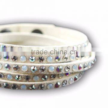 Beautifuly Bracelet With Gems, High Quality PU Bracelet With Crystal Gem Decoration photo-4