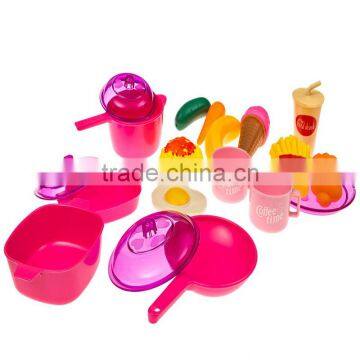 Wholesale Funny Plastic Mini Food Toy & Dishes Set Pots, Pans, Plates, Eggs, Dessert, Meat, Pantry, Cookware, Utensils, Tray photo-2