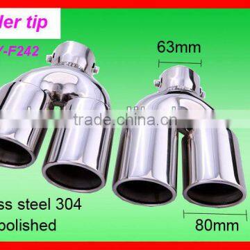car Exhaust dual header muffler