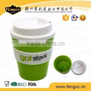 Eco-Friendly double layer Creative Wide Mouth coffee cup plastic