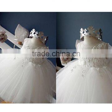 Baby Girl Pageant Wedding Dresses Infant Princess Little Girls 1 Year Birthday Party Dress Newborn Christening Dresses For Girls photo-4