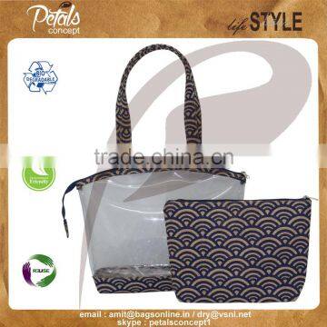 PVC With Jute See Through Female Purse photo-4