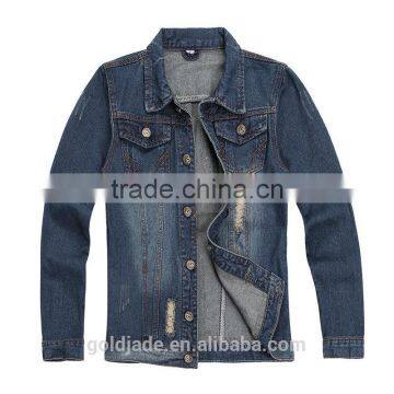 Stylish Denim Jacket Fashion Mens Dip Dyed Denim Jeans Jacket Winter photo-6