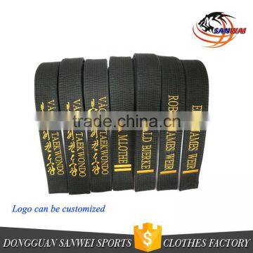 Hot sale brazilian taekwondo training equipment/karate style pearl weave fabric bjj gi belt