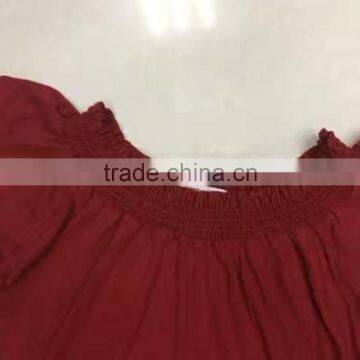 Yiwu Stock Fashion Wine Ladies Tops photo-3