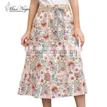 MAXNEGIO Wholesale Women Bohemia Long Print Maxi A line Skirt