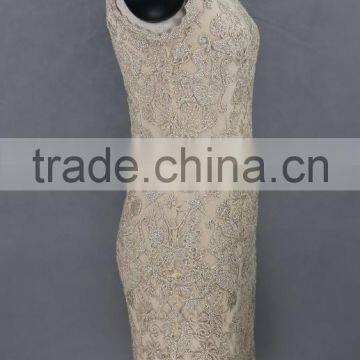 New Design Short Sleeve Crochet Lace Casual Slim Dress for Ladies photo-2