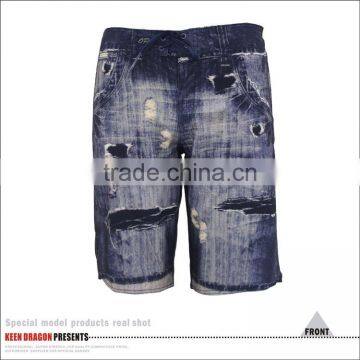 Fake Denim Print Private Lable Board Shorts Manufacturer Tie Dye Board Shorts photo-2