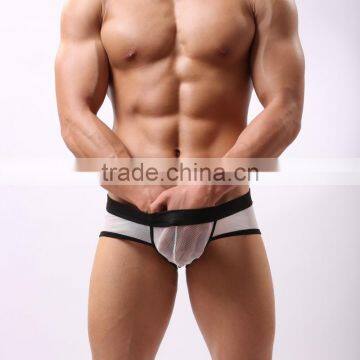 MGOO New Arrival Band Mens Sexy Mesh Brief Short For Gays Transparent Jocks Thongs MB018 photo-2