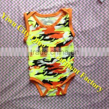 New Coming Baby Camouflage Clothing Toddler Girls Boutique Cotton Multicolor Romper Bodysuit