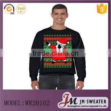 Wholesale ugly Christmas hand knitting cotton pullover sweater designs