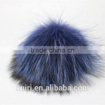 DIY 15cm Raccoon Fur Pompoms Fur Balls for Knitted Hat Cap Beanies and Keychain and Scarves photo-5