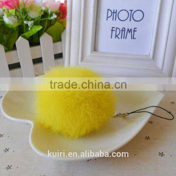 New Promotional Fox & Rabbit Fur Ball Fur Pom Poms Keychain photo-3