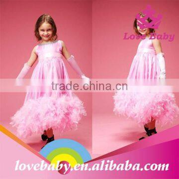 Wholesale 2015 New Stylish Boutique Feather Fairy Baby Girls Long Dress photo-5