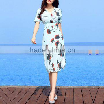 Z&M 2017 Women Maxi Beach Dress Ladies Skirt Top Lady's Floral Skirt photo-6