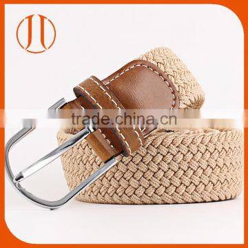 LIGHT COFFEE Cotton Pin buckle webbing weaving fabric strap belt