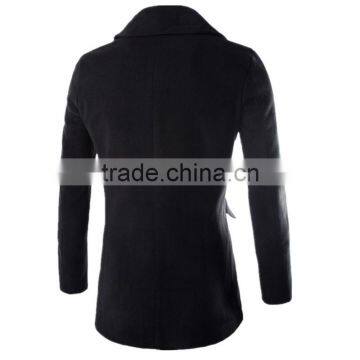 Hot Sale Good Quality Cheaper Price Boy Youth Style International Fan Woolen Long Men Winter Coat photo-2