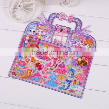 Children 3D creative sticker puffy sticker for children education carton sticker customizable size Pop-up sticker