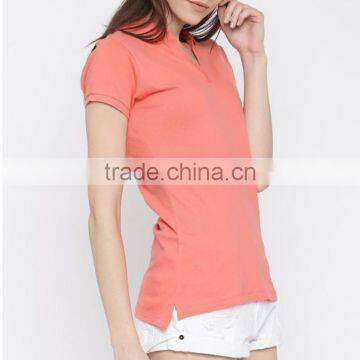 Women Short Sleeve Polo T-shirt Solid Polo Collar Shirt Wholesale China photo-2