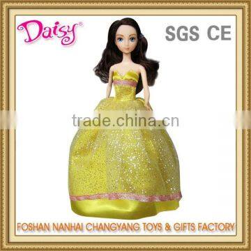Yellow Glitter Mesh Doll Dress photo-2