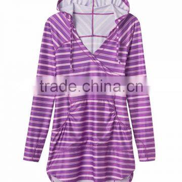 Women Sports Tank Top Dress Girls' Fancy Long Sweatshirt Plain Strips Hoodies