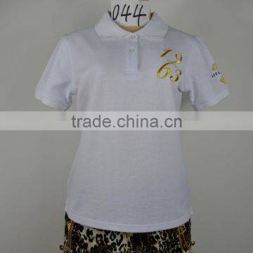 2015 china factory custom cotton women golf polo shirt