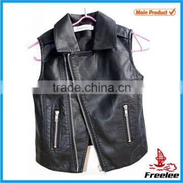 Fashion Simple Style Men's Leather Motorcycle Biker Vest