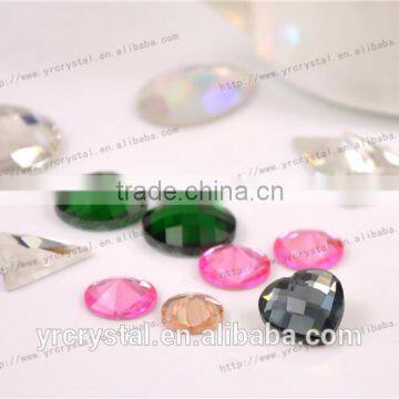 Glass beads flat back mirror rhinestones