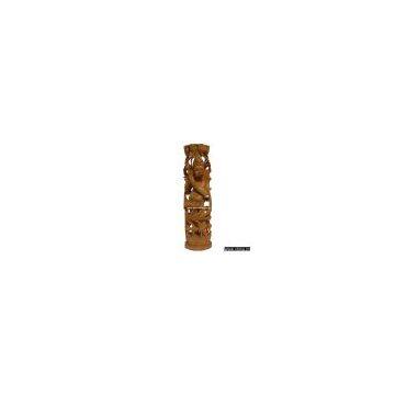 Wood Handmade Sculpture Lord Krishna Statuette India
